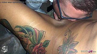 deutsche party slut gets pussy licked hard by strangers in club outdoor frenzy