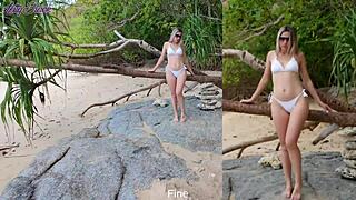 Public Risky Beach Sex Where Milf Cheats on Husband with Photographer's Big Cock