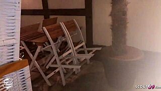 deutsche party slut gets pussy licked hard by strangers in club outdoor frenzy