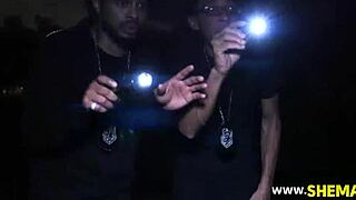 hey officers, what you gonna do with this caught shemale now?