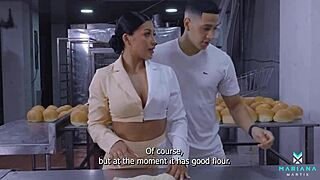 Baker stuffs mariana martix's ass full of hot cum