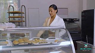 Baker stuffs mariana martix's ass full of hot cum