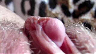 big throbbing clit pulses to intense closeup orgasm