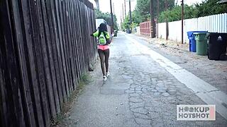 chocolate tori montana milks monster cock with her wet shaved pussy