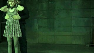 PILLORY SUB TIED UP SPANKED WHIPPED THEN TOYED AND CAGED