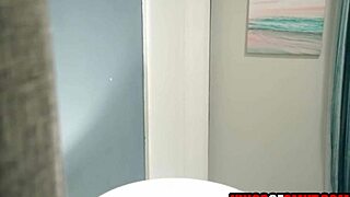 hey stepmom calls you into the shower for some wet fun together