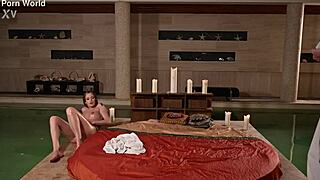 ria sunn's oiled body dpd after poolside massage and deepthroat