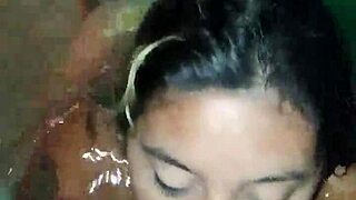 mexican whore sucks cock poolside ignoring nosy neighbors