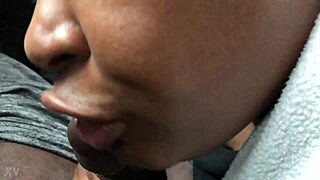 blonde bomber slurps blondegod's monster cock deep in intense wife blowjob