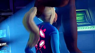 zero suit samus takes birthday facefuck
