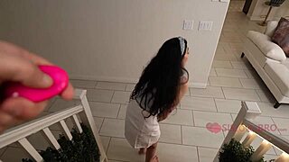 Stepsis squirms on vibrator begging for my cock now