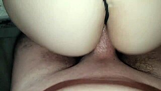 Pulling Redhead's Panties Aside to Lick Ass Then Pound Pussy Till Clit Creampie