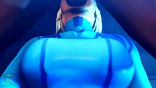 zero suit samus takes birthday facefuck