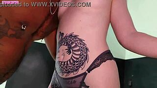 Tattooed Wife Shows New Lingerie for Big Black Cock Creampie Fuck