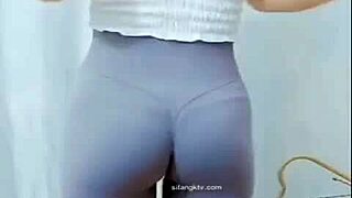i watch this asian girl's hot cameltoe dance moves... damn