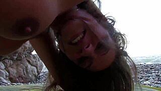 HALANA K CRAVES OUTDOOR SHAVED PUSSY FUCKING WITH HORNY CUMSHOT FACIAL