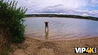 Vip4k. Lakeside Pickup Turns Into Outdoor Anal Encounter