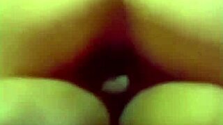 omg hottie rubs her swollen pussy then rides that huge cock rough... so wet!