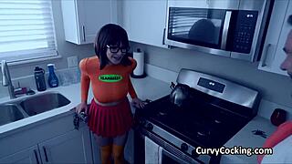 Busty Velma's Throat and Ride on Fred's Thick Cock