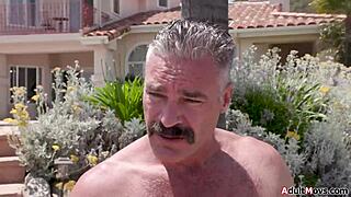 she invites him inside for a deep fuck with that massive throbbing cock