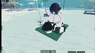 Reze chained up and pounded hard in roblox condo