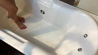 pervy stepbro spies sis shower blasts huge facial load