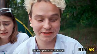 Two Shy Russian Teens Share Anal Rimjobs at Outdoor Camp