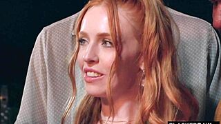 so this tiny redhead madi collins jumps into her first airtight bbc gangbang