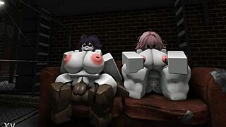 damn, these two sumisas go wild riding that massive bbc in an intense interracial trio