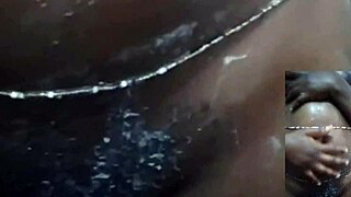 cyndy blackslave squirts in shower masturbating her pussy closeup