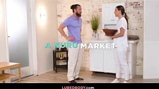 hairy pussy throbs as big cocked client bangs beautiful masseuse deep and wet