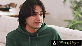 wow shy boy pounds crush stepmom wendy raine's pussy after she busts his secret!