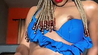 african baddie temi craves dick and rides dildo hard!!