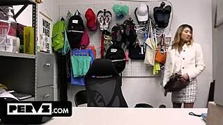 security guard catches rich bitch thief bent over fucks her raw first time