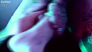 the latina goddess in heels chokes you with deepthroat before making you lick her bare feet forever