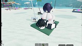 Reze chained up and pounded hard in roblox condo