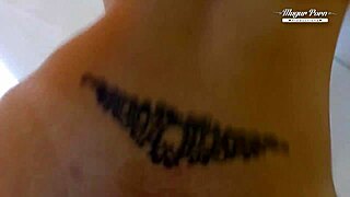 blonde mature slut in fishnets and heels gags on cock before getting face fucked to cumshot facial