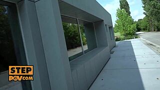 Fucking stepdaughter Kitana Lure's tight booty hard in POV