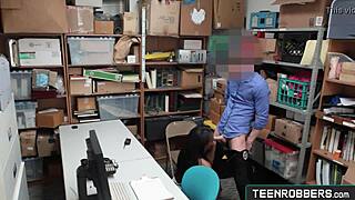 damn this sexy ebony teen 18+ bent over doggystyle for stealing 😈 now swallowing my load!