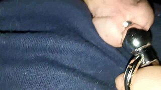 jayq sounds his penis with 14mm steel rod and 13mm plug stretching urethra wide