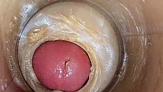 Super Cum Fills Juicy Tight Pussy Lips ASMR Close-Up!