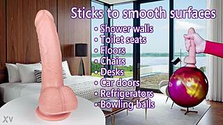 Watch her slide that realistic fukena archer dual density silicone dildo deep inside