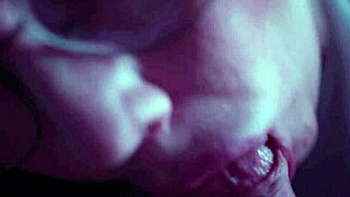 curious lady pleasures her lover's shaft