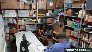 damn this sexy ebony teen 18+ bent over doggystyle for stealing 😈 now swallowing my load!