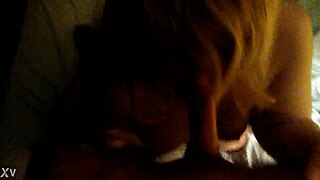 homemade blonde amateur blowjob hides massive tits surprise