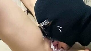 Whipped cream drips off her pussy and boobs begging for licks