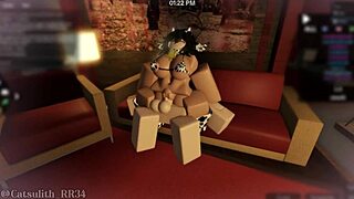 in cow costume she rides fan hard on the sofa