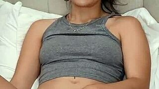 latina girl masturbates wet pussy hard with vibrator to orgasm