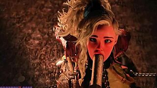 gemma smithy tied up tight for intense blowjob training session with monster cock master