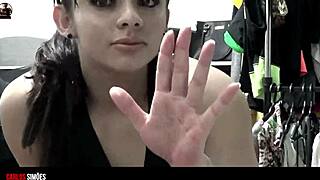 damn this young latina hottie flashes her sexy lingerie panties so teasingly